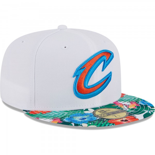 Бейсболка Cleveland Cavaliers New Era 59FIFTY - White