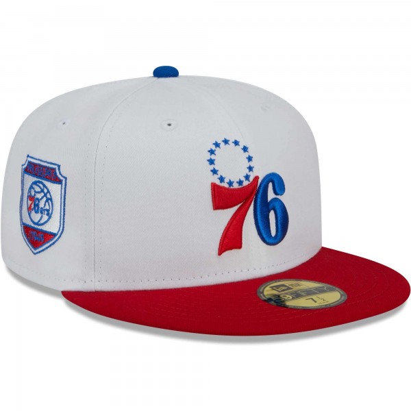Бейсболка Philadelphia 76ers New Era 59FIFTY - White/Red