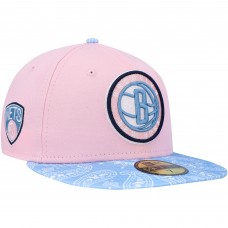 Бейсболка Brooklyn Nets New Era Paisley Visor 59FIFTY - Pink/Light Blue