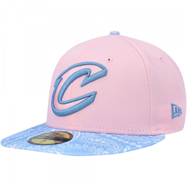 Бейсболка Cleveland Cavaliers New Era Paisley Visor 59FIFTY - Pink/Light Blue