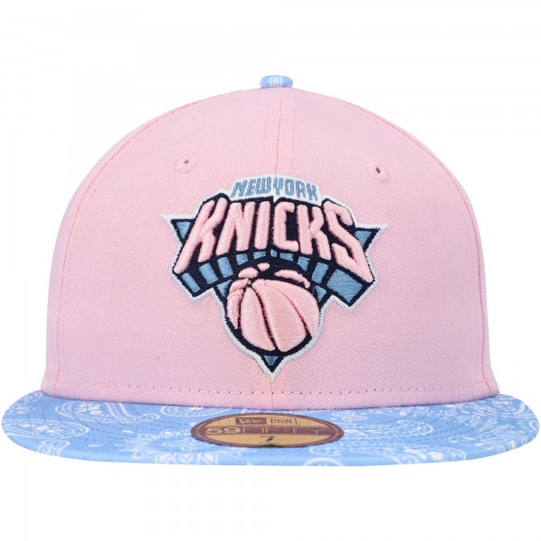 Бейсболка New York Knicks New Era Paisley Visor 59FIFTY - Pink/Light Blue