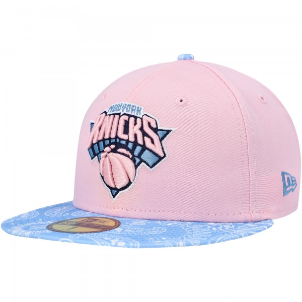 Бейсболка New York Knicks New Era Paisley Visor 59FIFTY - Pink/Light Blue