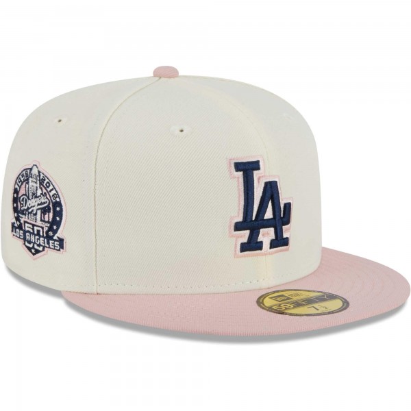 Бейсболка Los Angeles Dodgers New Era Chrome Rogue 59FIFTY - White/Pink