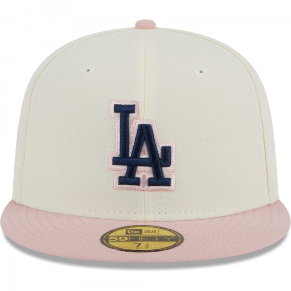 Бейсболка Los Angeles Dodgers New Era Chrome Rogue 59FIFTY - White/Pink