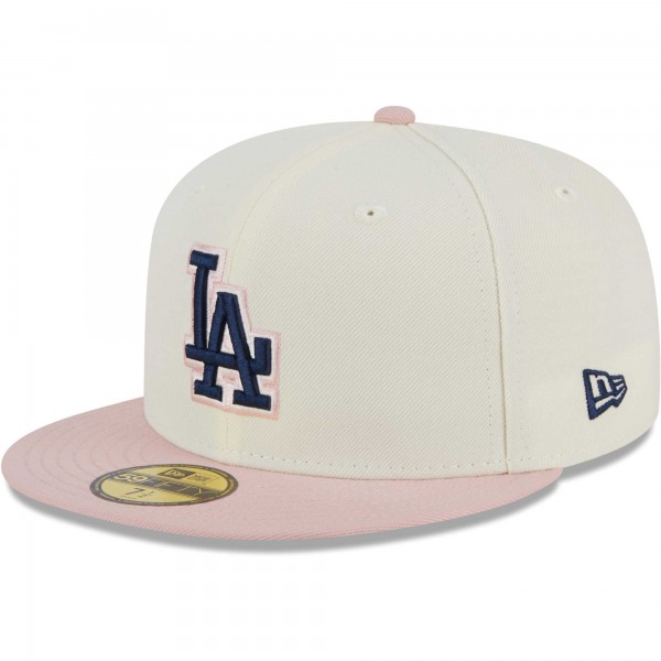 Бейсболка Los Angeles Dodgers New Era Chrome Rogue 59FIFTY - White/Pink