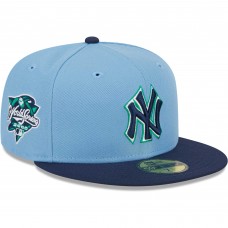 Бейсболка New York Yankees New Era Green Undervisor 59FIFTY - Light Blue/Navy