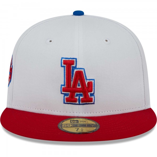 Бейсболка Los Angeles Dodgers New Era Undervisor 59FIFTY - White/Red