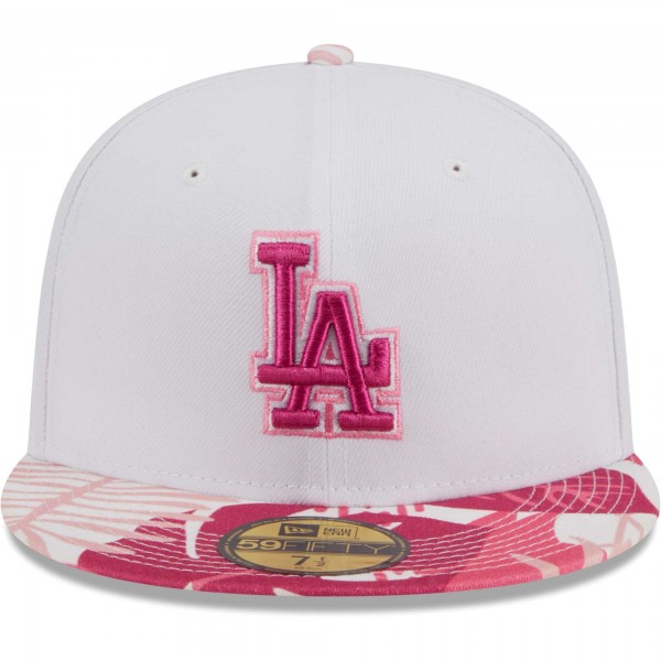 Бейсболка Los Angeles Dodgers New Era Flamingo 59FIFTY - White/Pink