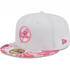 Бейсболка New York Yankees New Era Flamingo 59FIFTY - White/Pink