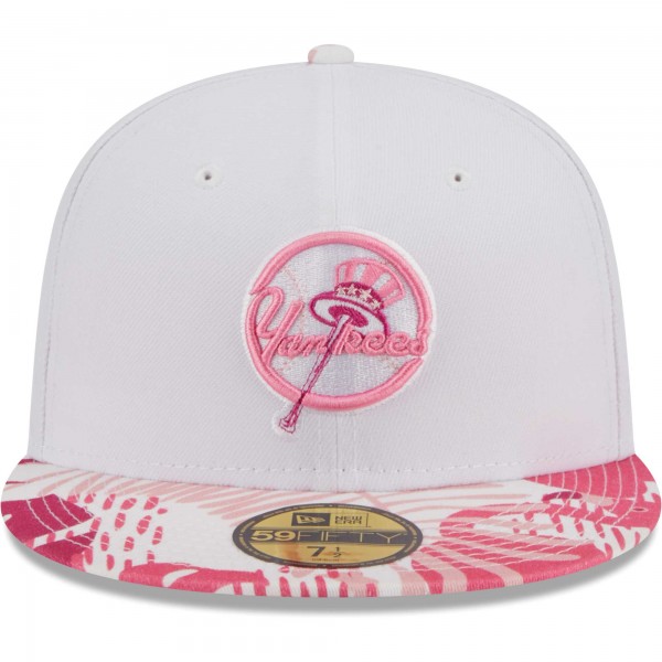 Бейсболка New York Yankees New Era Flamingo 59FIFTY - White/Pink