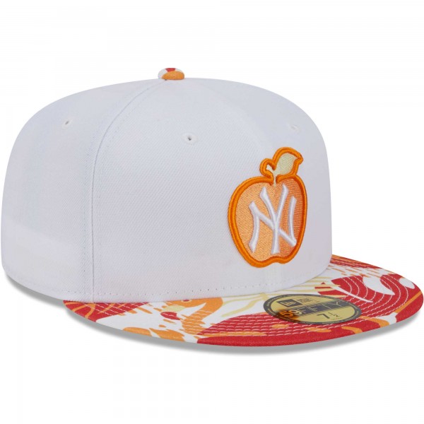 Бейсболка New York Yankees New Era Flamingo 59FIFTY - White/Orange
