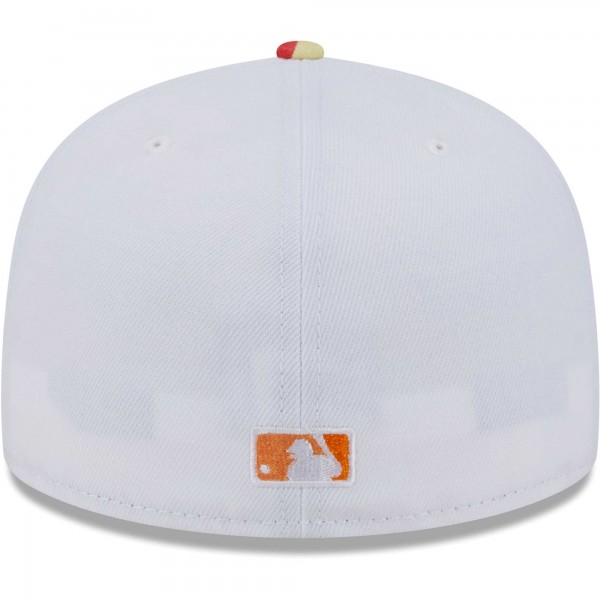 Бейсболка New York Yankees New Era Flamingo 59FIFTY - White/Orange