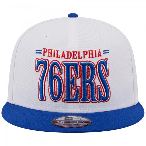 Бейсболка Philadelphia 76ers New Era Team Stack 9FIFTY - White