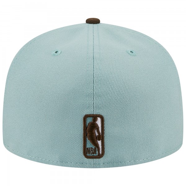 Бейсболка Philadelphia 76ers New Era Two-Tone 59FIFTY - Light Blue/Brown