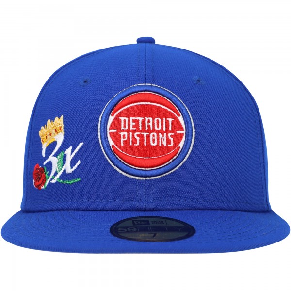 Бейсболка Detroit Pistons New Era Crown Champs 59FIFTY - Blue