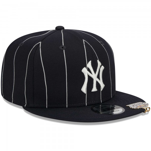 Бейсболка New York Yankees New Era 2009 World Series Clip Pinstripe 9FIFTY - Navy