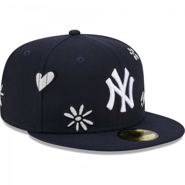 Бейсболка New York Yankees New Era Sunlight Pop 59FIFTY - Navy
