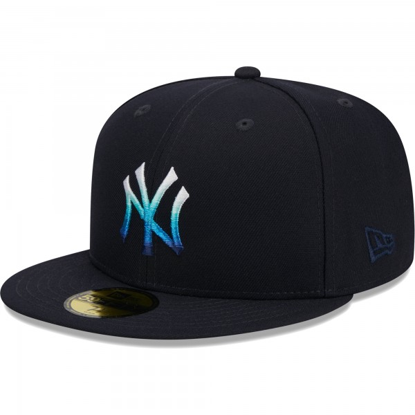 Бейсболка New York Yankees New Era Metallic Gradient 59FIFTY - Navy