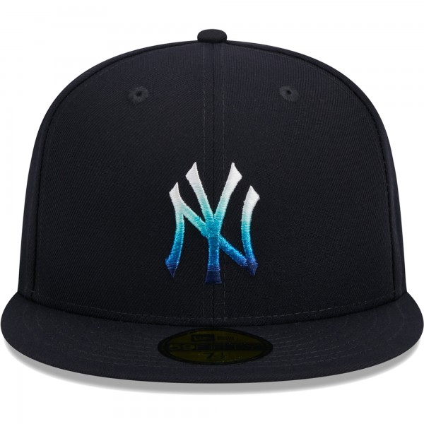 Бейсболка New York Yankees New Era Metallic Gradient 59FIFTY - Navy