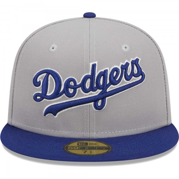 Игровая форма  Бейсболка Los Angeles Dodgers New Era  Retro Script 59FIFTY - Gray