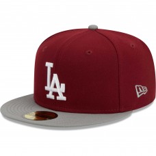 Бейсболка Los Angeles Dodgers New Era Two-Tone Color Pack 59FIFTY - Cardinal