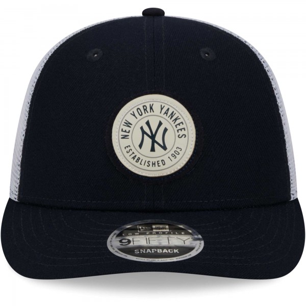 Бейсболка New York Yankees New Era Circle Trucker Low Profile 9FIFTY - Navy