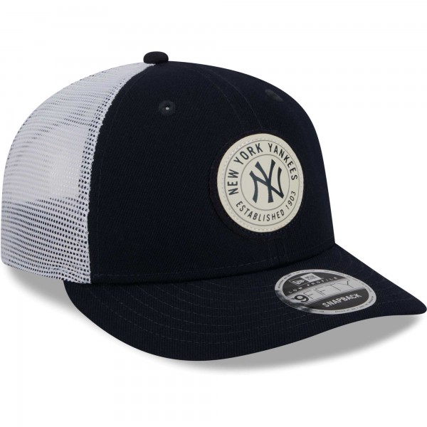 Бейсболка New York Yankees New Era Circle Trucker Low Profile 9FIFTY - Navy
