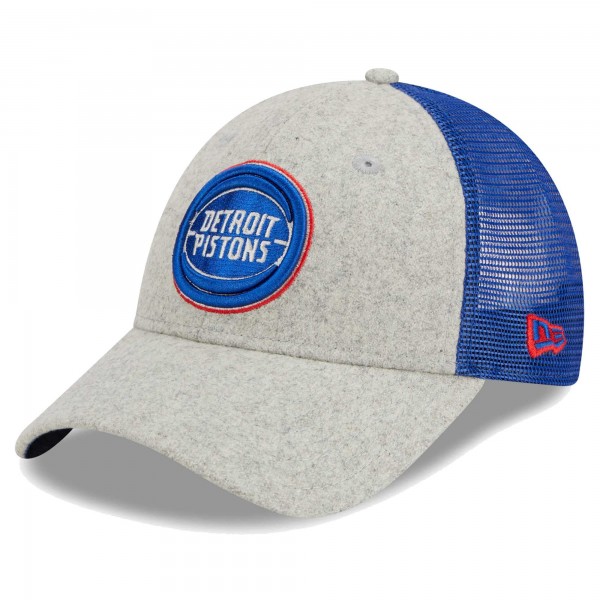 Бейсболка Detroit Pistons New Era Pop Trucker 9FORTY - Gray/Blue