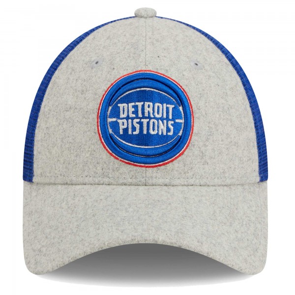 Бейсболка Detroit Pistons New Era Pop Trucker 9FORTY - Gray/Blue