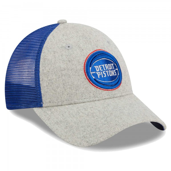 Бейсболка Detroit Pistons New Era Pop Trucker 9FORTY - Gray/Blue