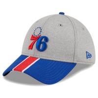 Бейсболка Philadelphia 76ers New Era Striped 39THIRTY - Gray/Royal