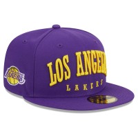 Бейсболка Los Angeles Lakers New Era Big Arch Text 59FIFTY - Purple