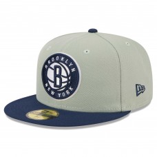 Бейсболка Brooklyn Nets New Era Two-Tone Color Pack 59FIFTY - Sage/Navy