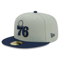 Бейсболка Philadelphia 76ers New Era Two-Tone Color Pack 59FIFTY - Sage/Navy