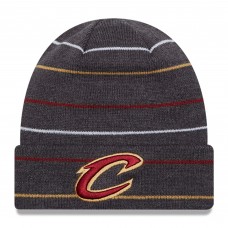 Шапка Cleveland Cavaliers New Era Rowed Striped Cuffed Knit - Charcoal