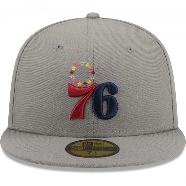 Бейсболка Philadelphia 76ers New Era Color Pack 59FIFTY - Gray