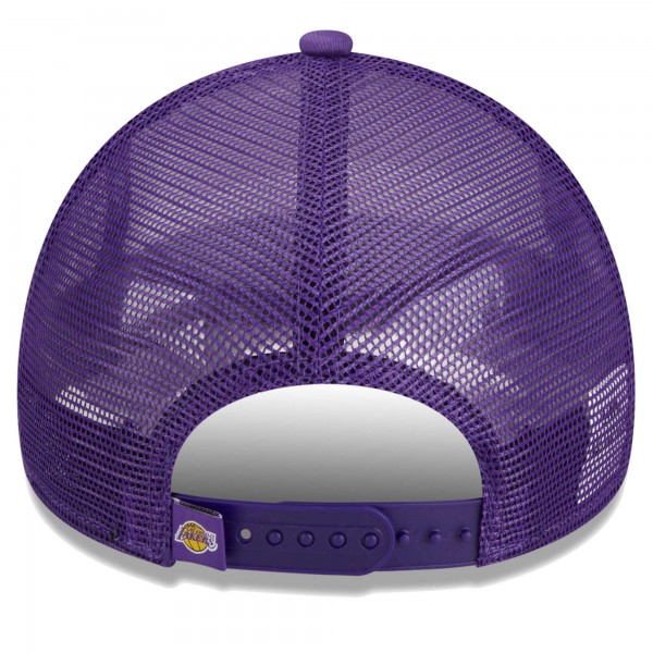 Бейсболка Los Angeles Lakers New Era Lift Pass Foam Front Trucker 9FORTY - White