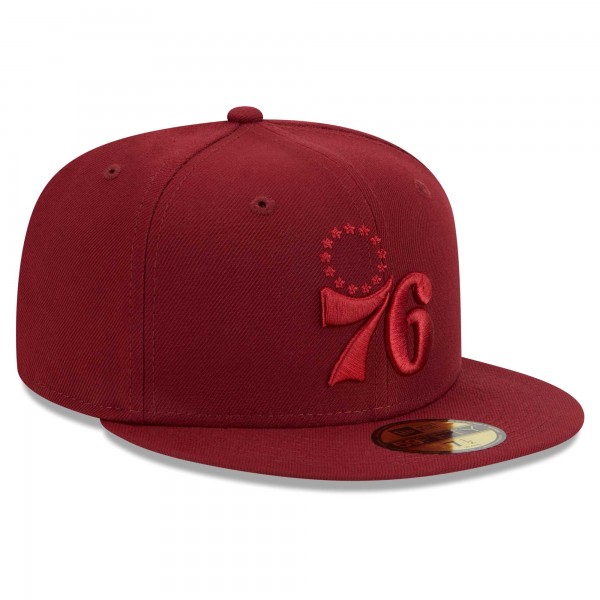Бейсболка Philadelphia 76ers New Era Color Pack 59FIFTY - Crimson
