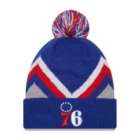 Шапка с помпоном Philadelphia 76ers New Era Zig Zag Cuffed Knit - Royal