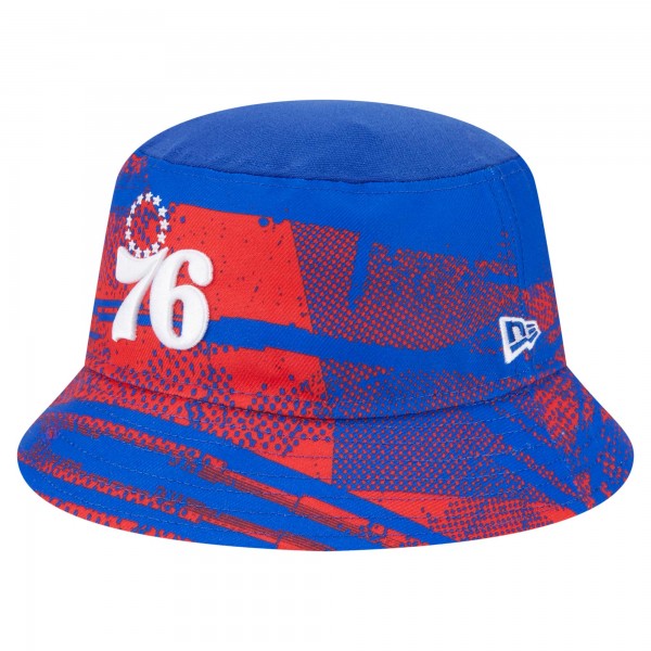 Бейсболка Philadelphia 76ers New Era Plate Oversized Patch Trucker 9FORTY - Royal