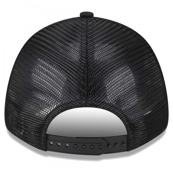 Бейсболка Portland Trail Blazers New Era Plate Oversized Patch Trucker 9FORTY - Black