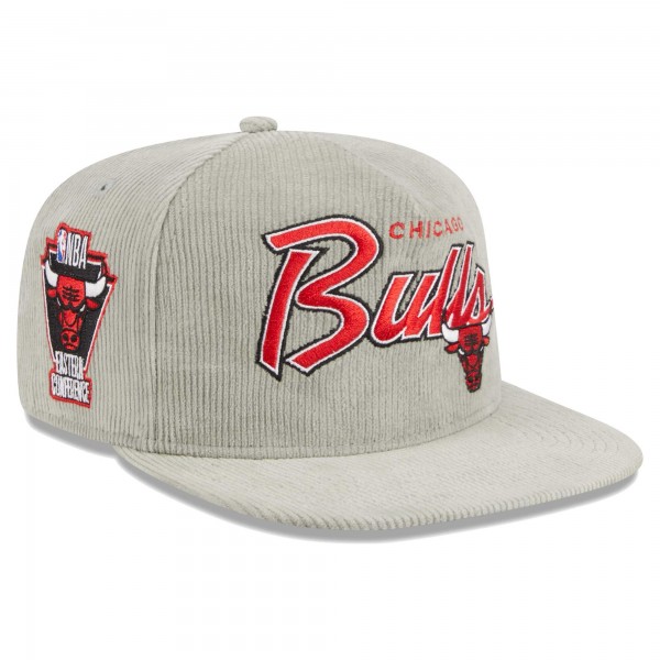 Бейсболка Chicago Bulls New Era The Golfer Corduroy 9FIFTY - Gray