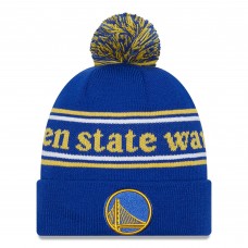 Шапка с помпоном Golden State Warriors New Era Marquee Cuffed Knit - Royal