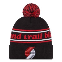 Шапка с помпоном Portland Trail Blazers New Era Marquee Cuffed Knit - Black