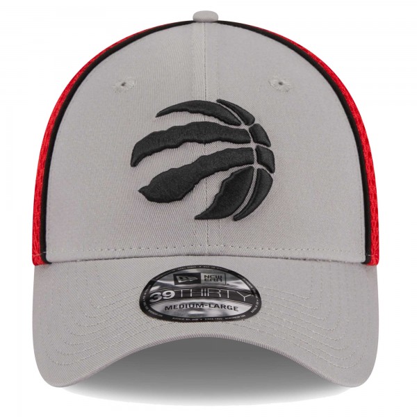Бейсболка Toronto Raptors New Era Piped Two-Tone 39THIRTY - Gray/Red