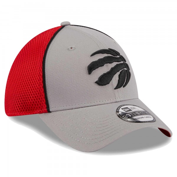 Бейсболка Toronto Raptors New Era Piped Two-Tone 39THIRTY - Gray/Red
