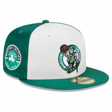 Бейсболка Boston Celtics New Era Throwback Satin 59FIFTY - White