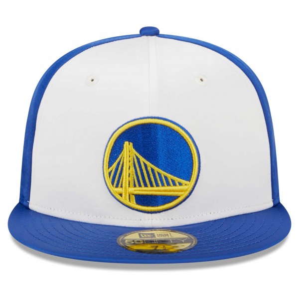 Бейсболка Golden State Warriors New Era Throwback Satin 59FIFTY - White