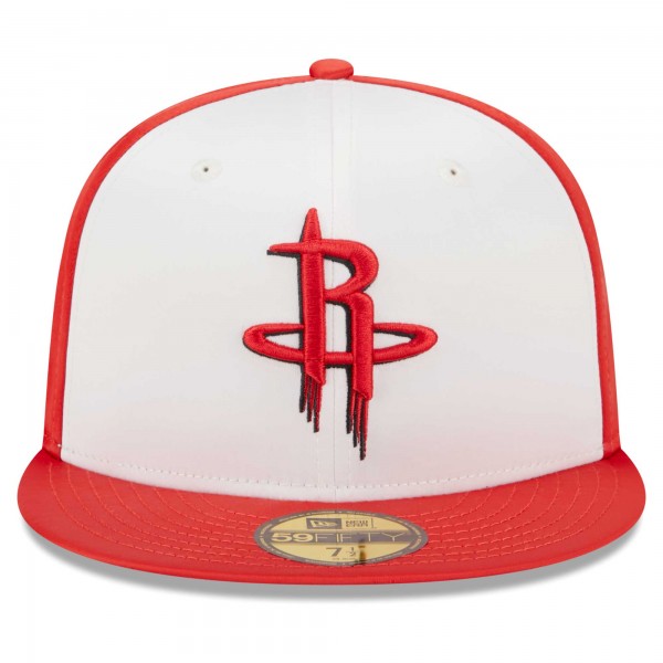 Бейсболка Houston Rockets New Era Throwback Satin 59FIFTY - White