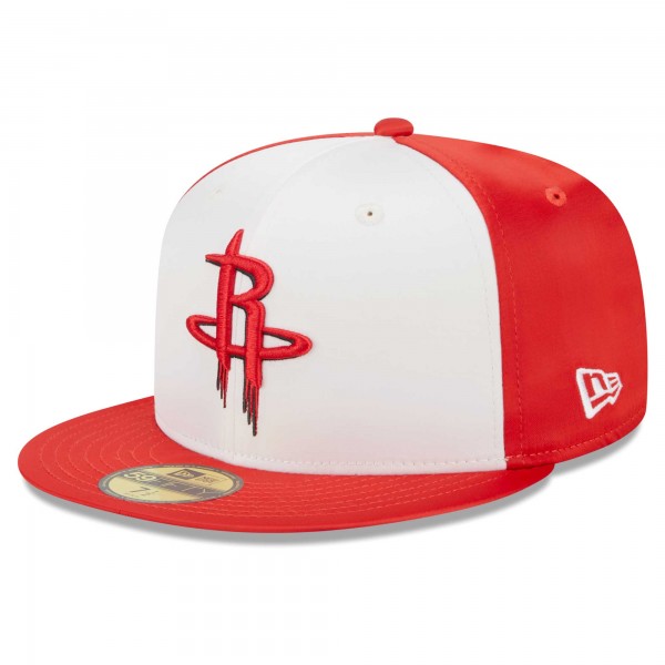 Бейсболка Houston Rockets New Era Throwback Satin 59FIFTY - White